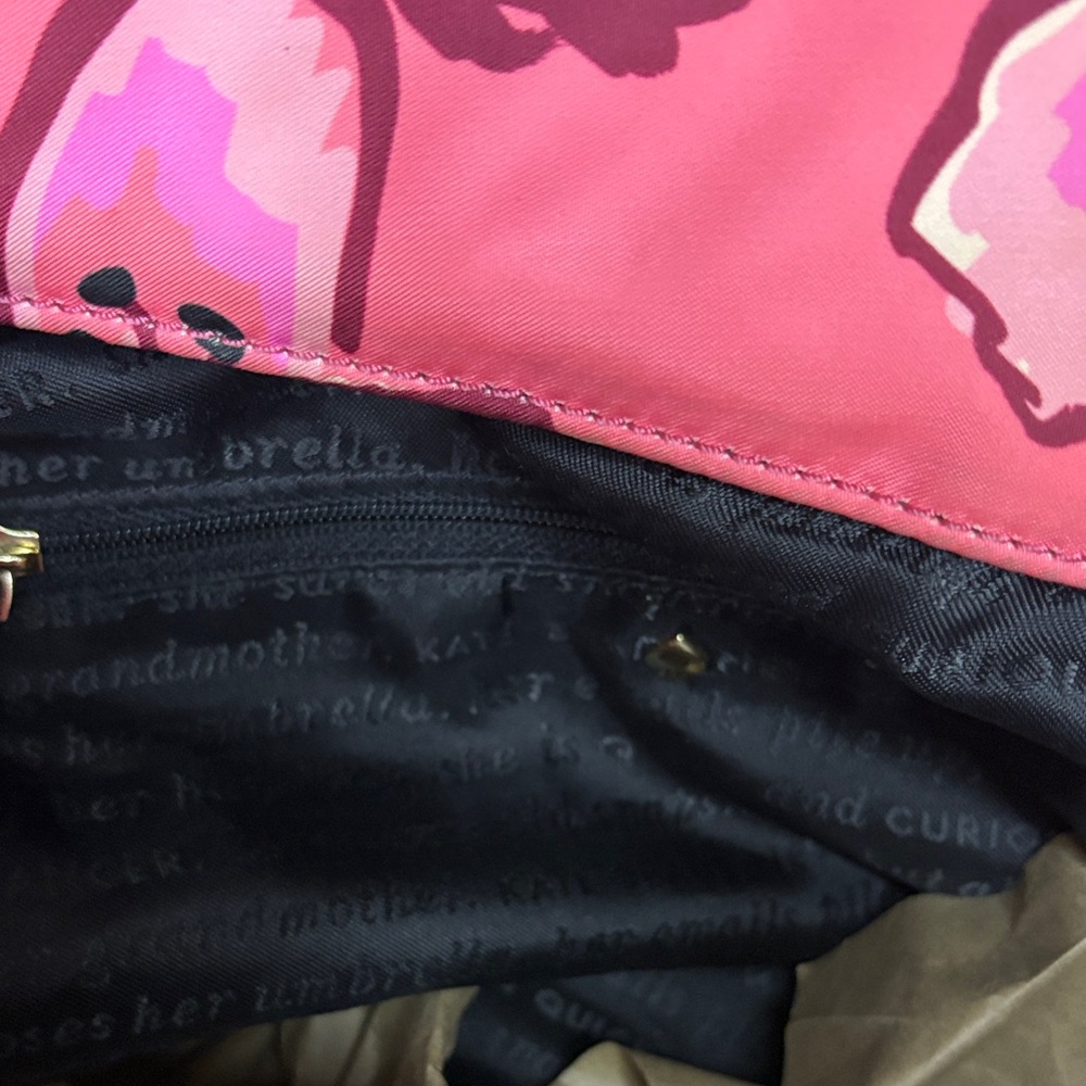 Kate Spade Nylon Vibrant Pink Floral Backpack EUC - Picture 3 of 8